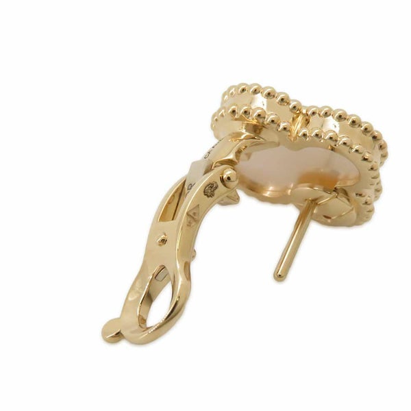 ヴァンクリーフ&アーペル ピアス ヴィンテージ アルハンブラ イヤリング マザーオブパール K18YGイエローゴールド VCARA44100