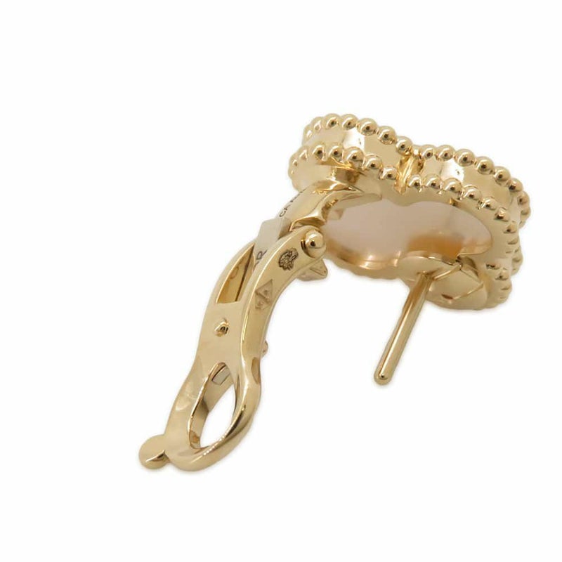 ヴァンクリーフ&アーペル ピアス ヴィンテージ アルハンブラ イヤリング マザーオブパール K18YGイエローゴールド VCARA44100