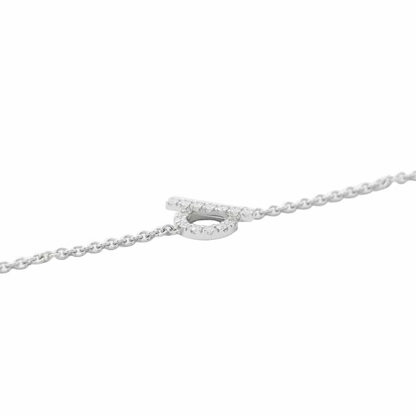 エルメス ブレスレット フィネス ブレスレット ダイヤ 18P 0.55ct K18WG サイズST HERMES ジュエリー