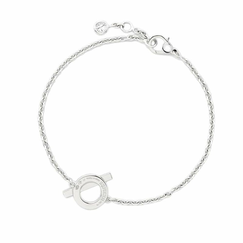 エルメス ブレスレット フィネス ブレスレット ダイヤ 18P 0.55ct K18WG サイズST HERMES ジュエリー