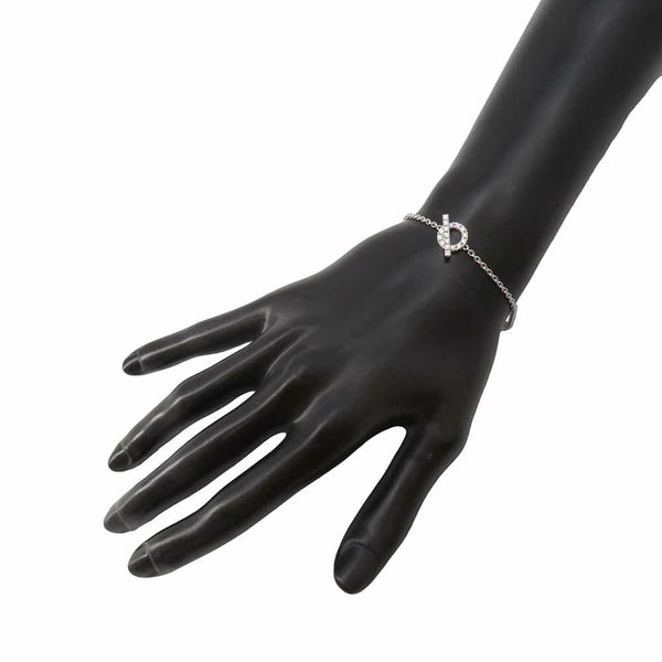 エルメス ブレスレット フィネス ブレスレット ダイヤ 18P 0.55ct K18WG サイズST HERMES ジュエリー