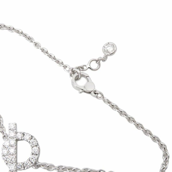 エルメス ブレスレット フィネス ブレスレット ダイヤ 18P 0.55ct K18WG サイズST HERMES ジュエリー