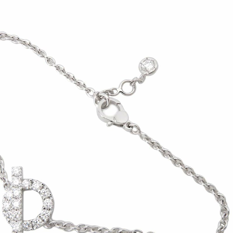 エルメス ブレスレット フィネス ブレスレット ダイヤ 18P 0.55ct K18WG サイズST HERMES ジュエリー