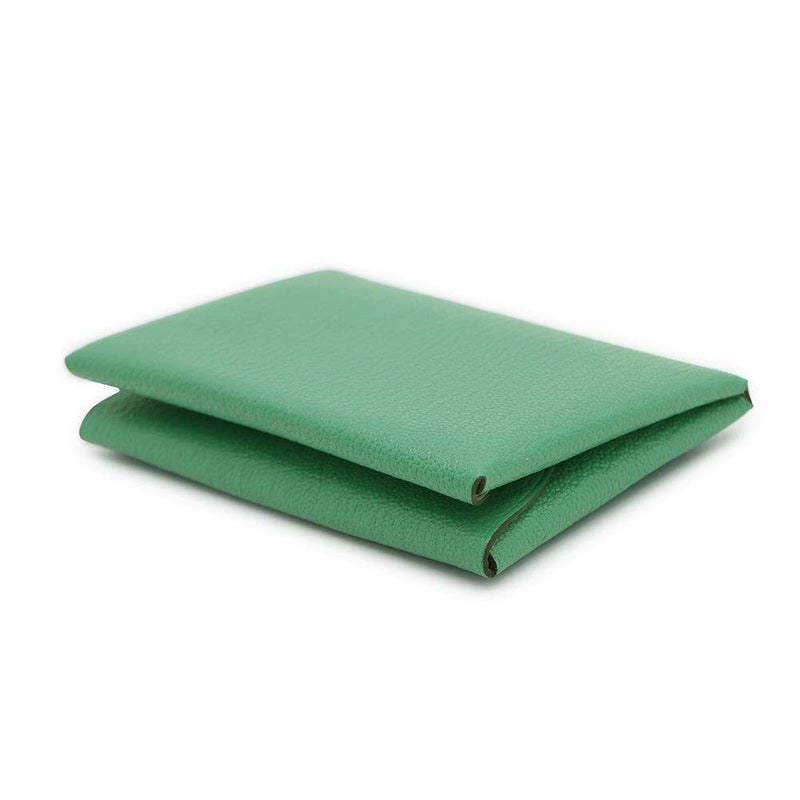 エルメス コインケース カルヴィ デュオ ヴェルソ ミント/モーヴペール/シルバー金具 シェブルミゾル U刻印 財布