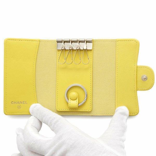 シャネル 4連キーケース マトラッセ ココマーク キャビアスキン AP0222 CHANEL キーケース