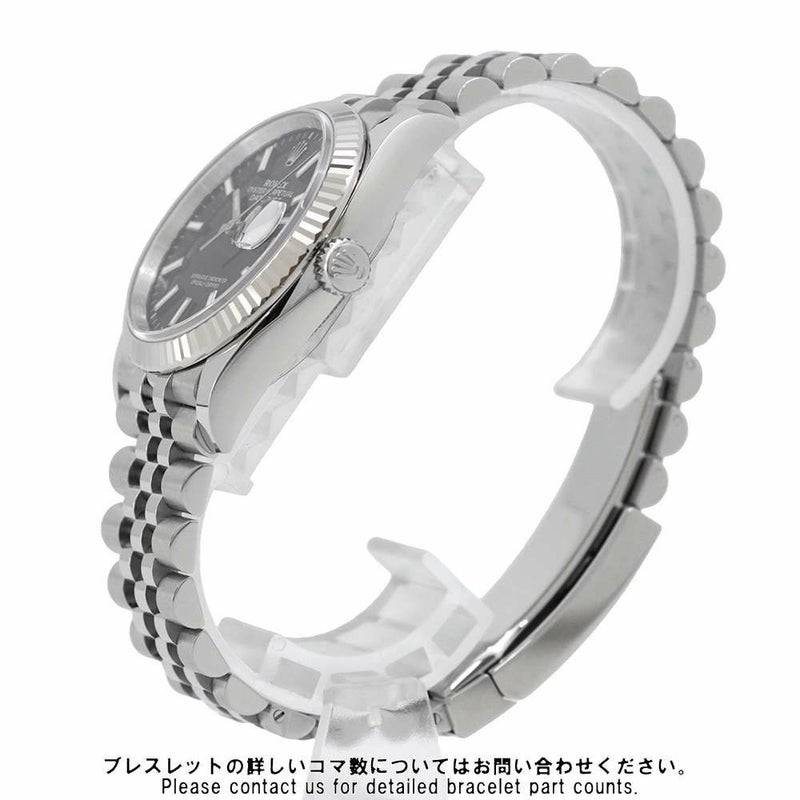 ロレックス デイトジャスト36 SS/K18WG ランダムシリアル ルーレット 126234 ROLEX 腕時計 黒文字盤