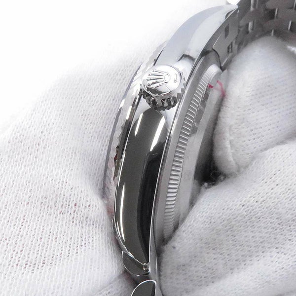 ロレックス デイトジャスト36 SS/K18WG ランダムシリアル ルーレット 126234 ROLEX 腕時計 黒文字盤