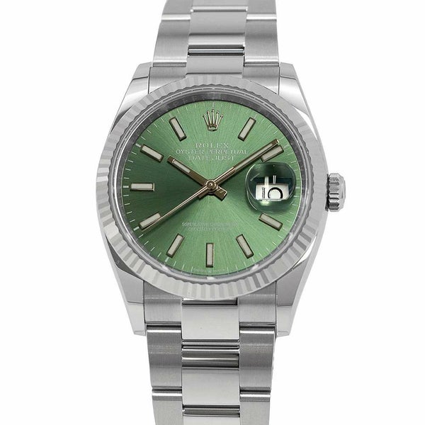 ロレックス デイトジャスト36 SS/K18WG ランダムシリアル 126234 ROLEX 腕時計 ミントグリーン文字盤