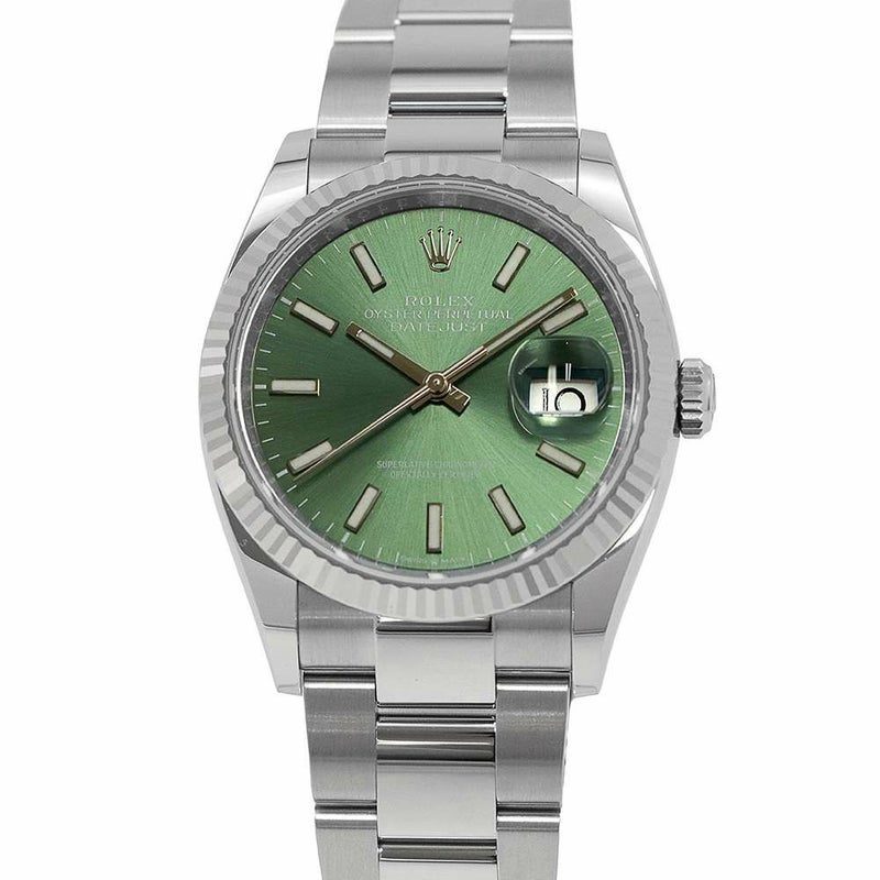 ロレックス デイトジャスト36 SS/K18WG ランダムシリアル 126234 ROLEX 腕時計 ミントグリーン文字盤