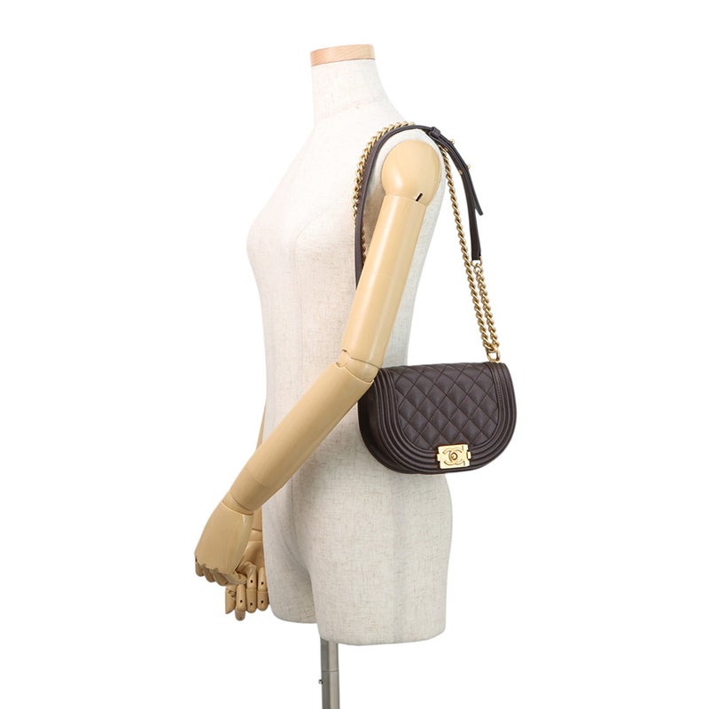 シャネル チェーンショルダーバッグ マトラッセ ココマーク ボーイシャネル スモール キャビアスキン AS3350 CHANEL 2way