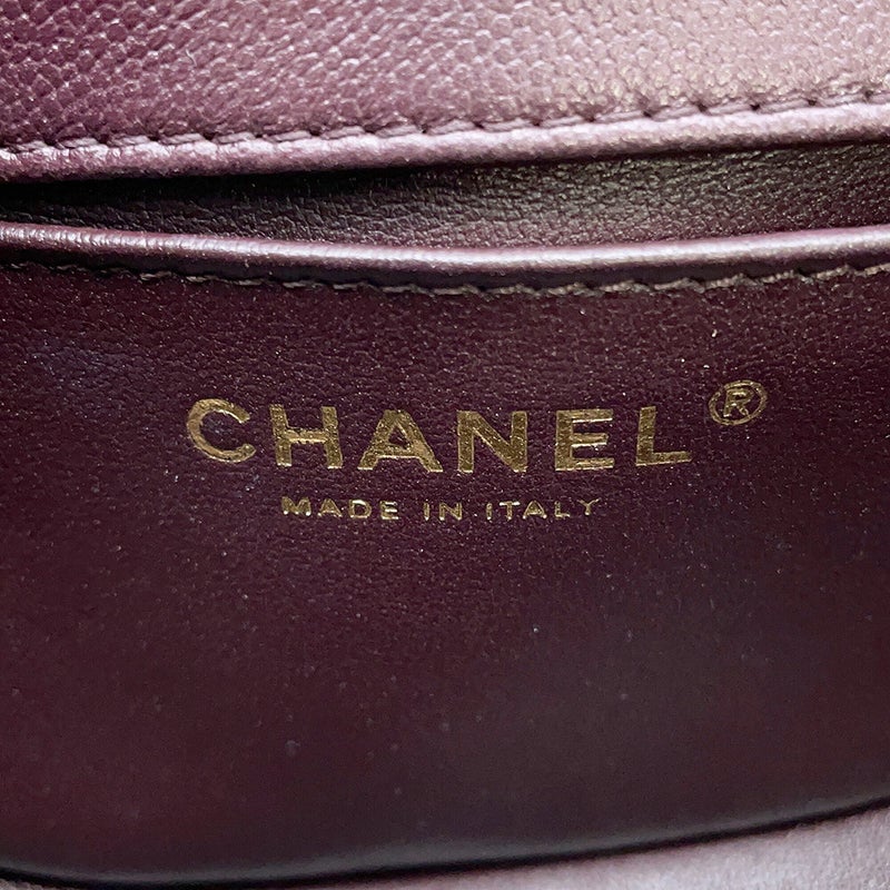 シャネル チェーンショルダーバッグ マトラッセ ココマーク ボーイシャネル スモール キャビアスキン AS3350 CHANEL 2way