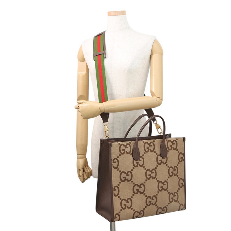 グッチ トートバッグ ジャンボGG キャンバス レザー 678839 GUCCI 2wayショルダー