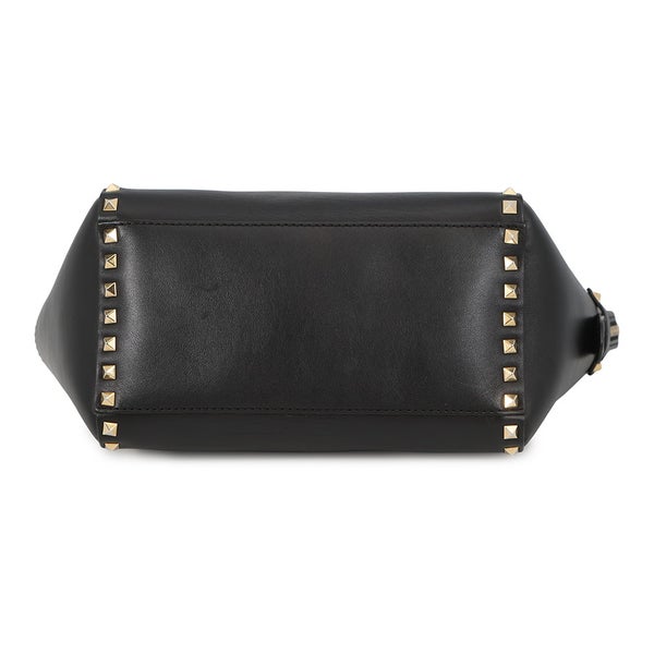 ヴァレンティノ・ガラヴァーニ ハンドバッグ ロックスタッズ レザー VALENTINO 2way 黒