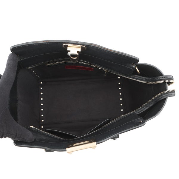 ヴァレンティノ・ガラヴァーニ ハンドバッグ ロックスタッズ レザー VALENTINO 2way 黒