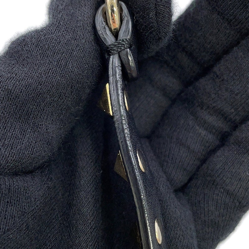 ヴァレンティノ・ガラヴァーニ ハンドバッグ ロックスタッズ レザー VALENTINO 2way 黒