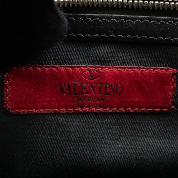 ヴァレンティノ・ガラヴァーニ ハンドバッグ ロックスタッズ レザー VALENTINO 2way 黒