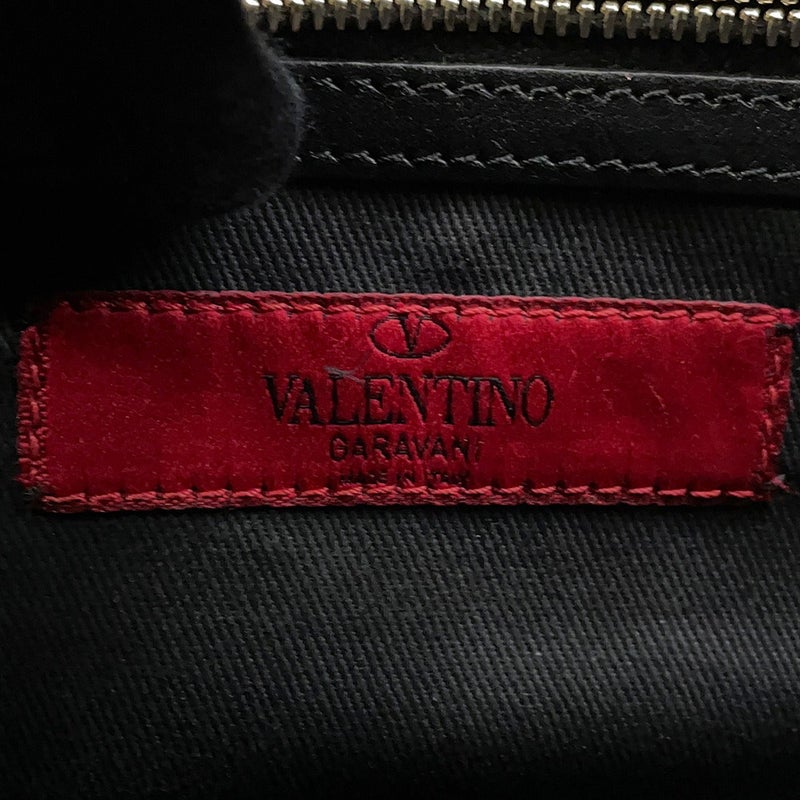 ヴァレンティノ・ガラヴァーニ ハンドバッグ ロックスタッズ レザー VALENTINO 2way 黒