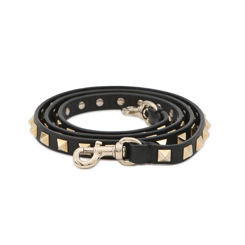 ヴァレンティノ・ガラヴァーニ ハンドバッグ ロックスタッズ レザー VALENTINO 2way 黒