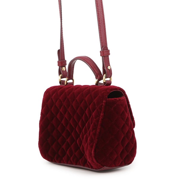 ドルチェ＆ガッバーナ ハンドバッグ ロゴ スタッズ ポーチ ベロア DOLCE&GABBANA 2way