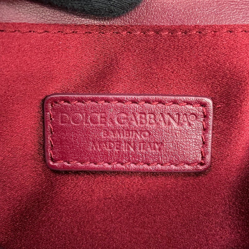 ドルチェ＆ガッバーナ ハンドバッグ ロゴ スタッズ ポーチ ベロア DOLCE&GABBANA 2way