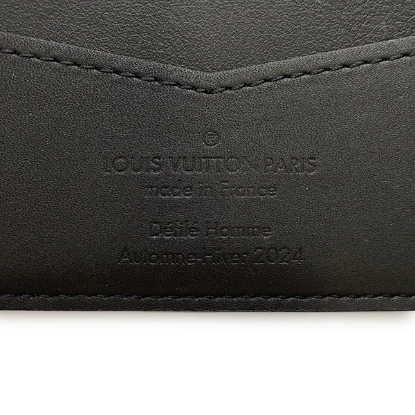 ルイヴィトン 二つ折り財布 ブラッシュド・モノグラム ポルトフォイユ・スレンダー M11708 ヴィトン 財布 メンズ 黒 ブラック