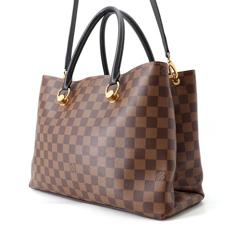 ルイヴィトン ハンドバッグ ダミエ・エベヌ LVリバーサイド N40050 LOUIS VUITTON ヴィトン 2wayショルダーバッグ チャーム付き