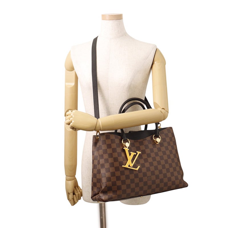 ルイヴィトン ハンドバッグ ダミエ・エベヌ LVリバーサイド N40050 LOUIS VUITTON ヴィトン 2wayショルダーバッグ チャーム付き