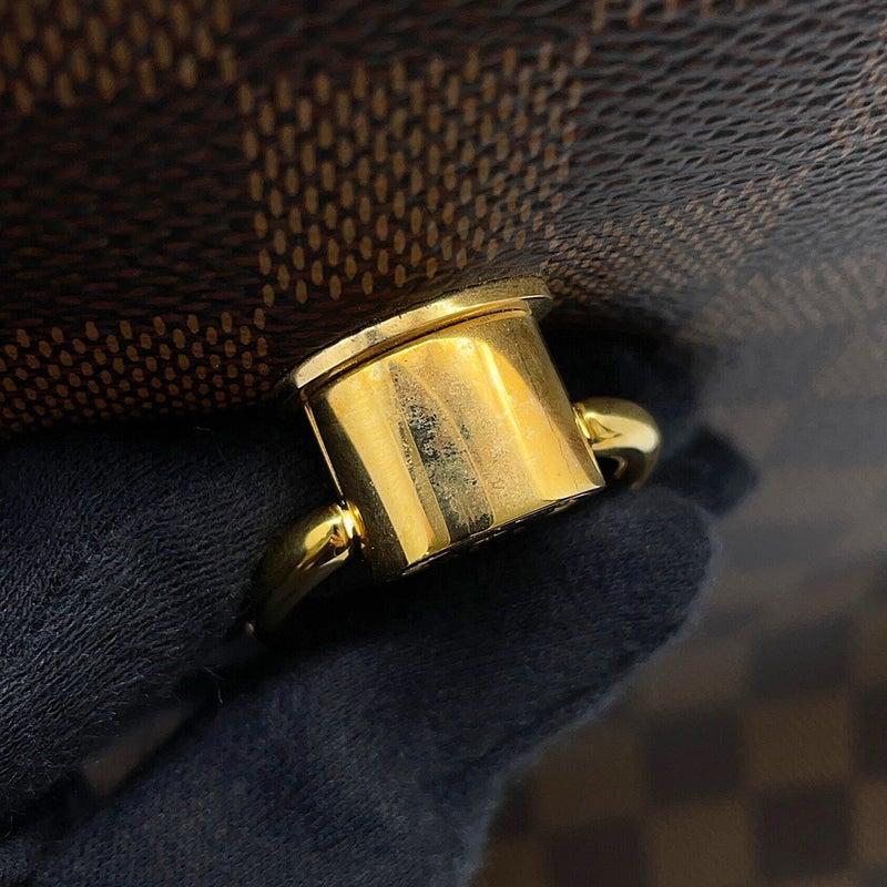 ルイヴィトン ハンドバッグ ダミエ・エベヌ LVリバーサイド N40050 LOUIS VUITTON ヴィトン 2wayショルダーバッグ チャーム付き