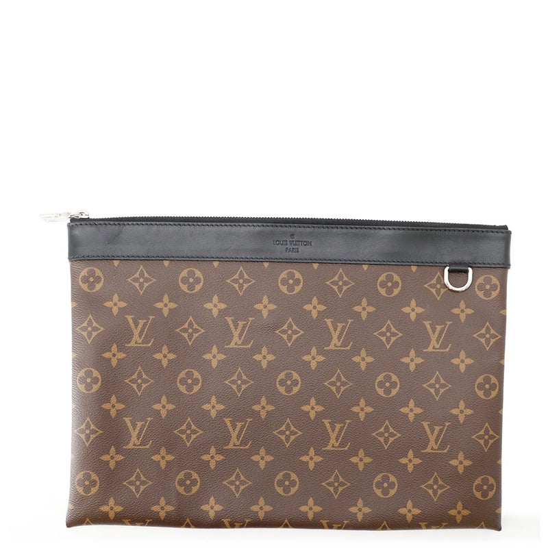 ルイヴィトン クラッチバッグ モノグラム・マカサー ポシェット・ディスカバリー M69411 LOUIS VUITTON ヴィトン ブラック 黒
