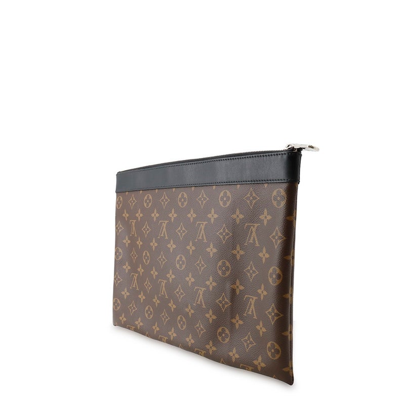ルイヴィトン クラッチバッグ モノグラム・マカサー ポシェット・ディスカバリー M69411 LOUIS VUITTON ヴィトン ブラック 黒