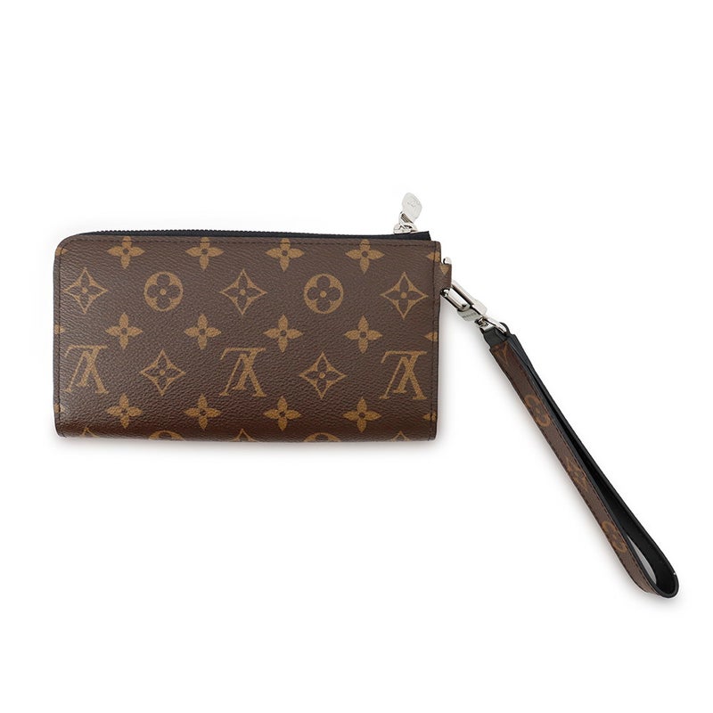 ルイヴィトン 長財布 モノグラム・マカサー ジッピー・ドラゴンヌ M69407 LOUIS VUITTON ヴィトン 財布 メンズ 黒 ブラック