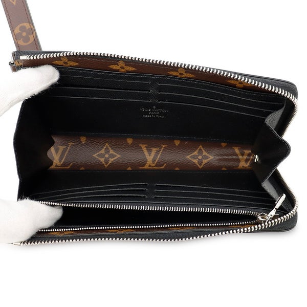 ルイヴィトン 長財布 モノグラム・マカサー ジッピー・ドラゴンヌ M69407 LOUIS VUITTON ヴィトン 財布 メンズ 黒 ブラック