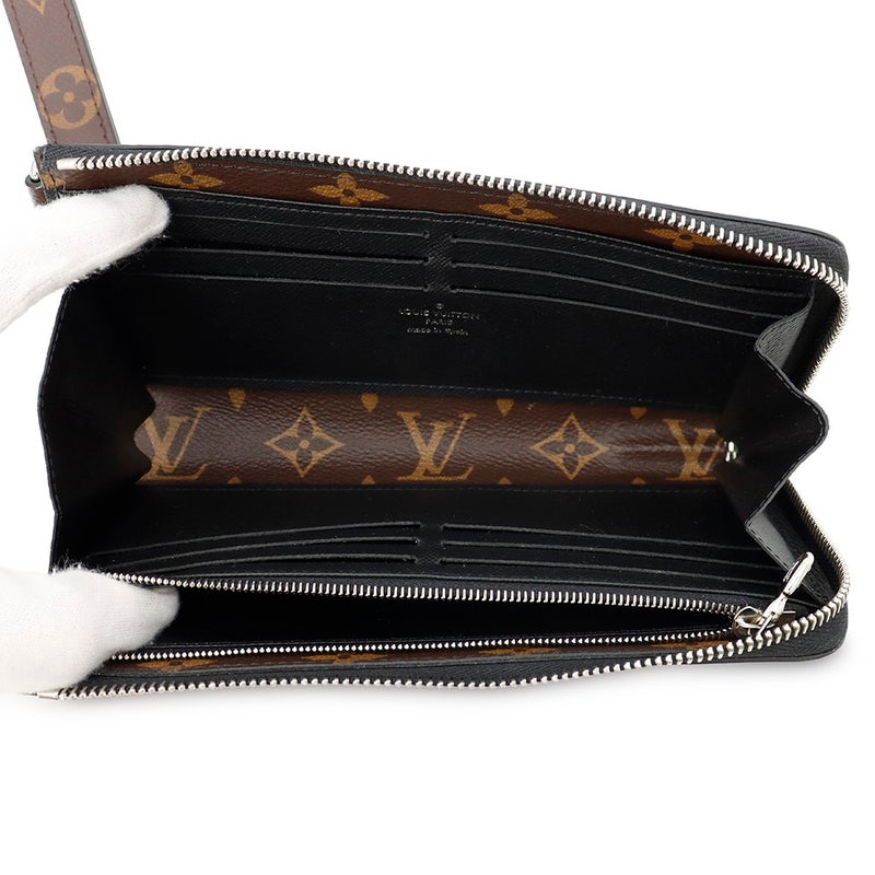 ルイヴィトン 長財布 モノグラム・マカサー ジッピー・ドラゴンヌ M69407 LOUIS VUITTON ヴィトン 財布 メンズ 黒 ブラック