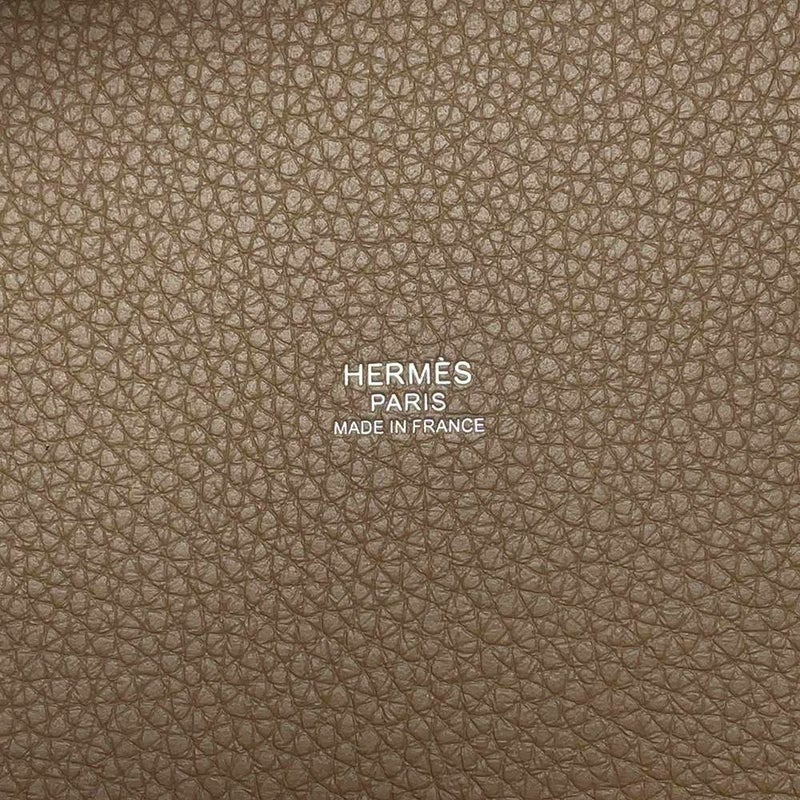 エルメス ハンドバッグ ピコタンロックMM エトゥープ/シルバー金具 トリヨンクレマンス K刻印