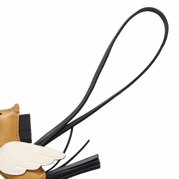 エルメス バッグチャーム ロデオPM ペガサス チャイ/クレ/ブラック ラムスキン W刻印 黒