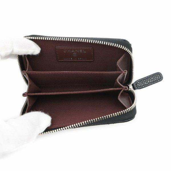 シャネル コインケース クラシック ジップコインパース マトラッセ ココマーク キャビアスキン AP0216 CHANEL 財布
