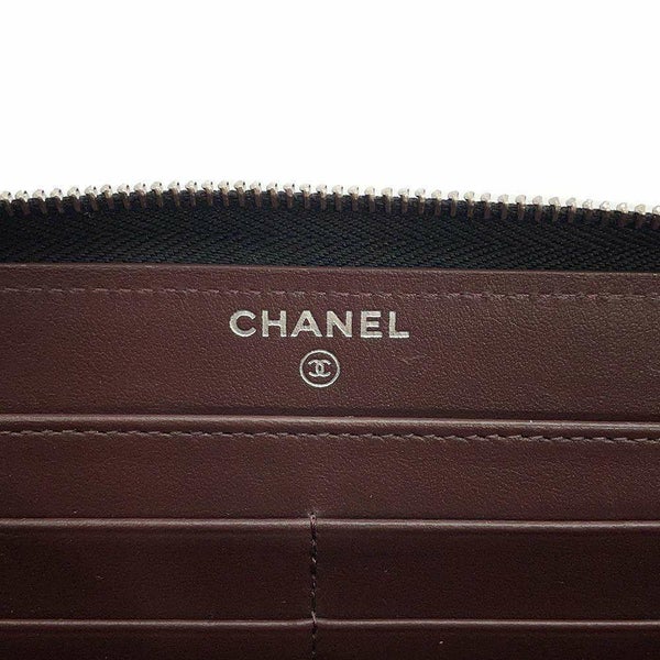 シャネル 長財布 クラシック ロング ジップ ウォレット マトラッセ ココマーク キャビアスキン AP0242 CHANEL 黒