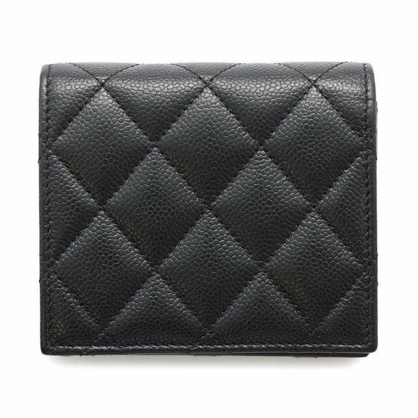 シャネル 二つ折り財布 マトラッセ ココマーク キャビアスキン AP3055 CHANEL 財布 黒