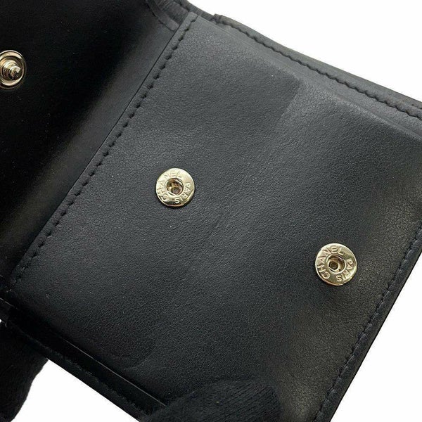 シャネル 二つ折り財布 マトラッセ ココマーク キャビアスキン AP3055 CHANEL 財布 黒