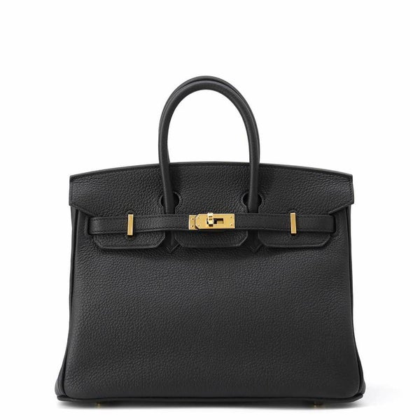 エルメス バーキン25 ブラック/ゴールド金具 トゴ W刻印 HERMES Birkin ハンドバッグ 黒