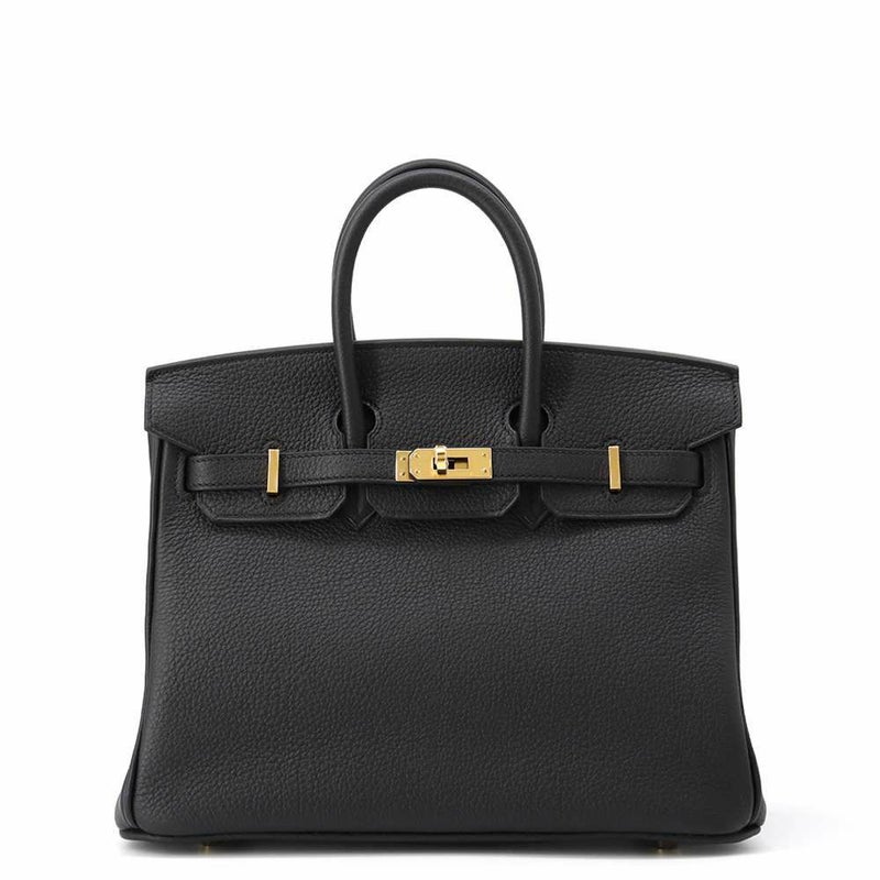 エルメス バーキン25 ブラック/ゴールド金具 トゴ W刻印 HERMES Birkin ハンドバッグ 黒
