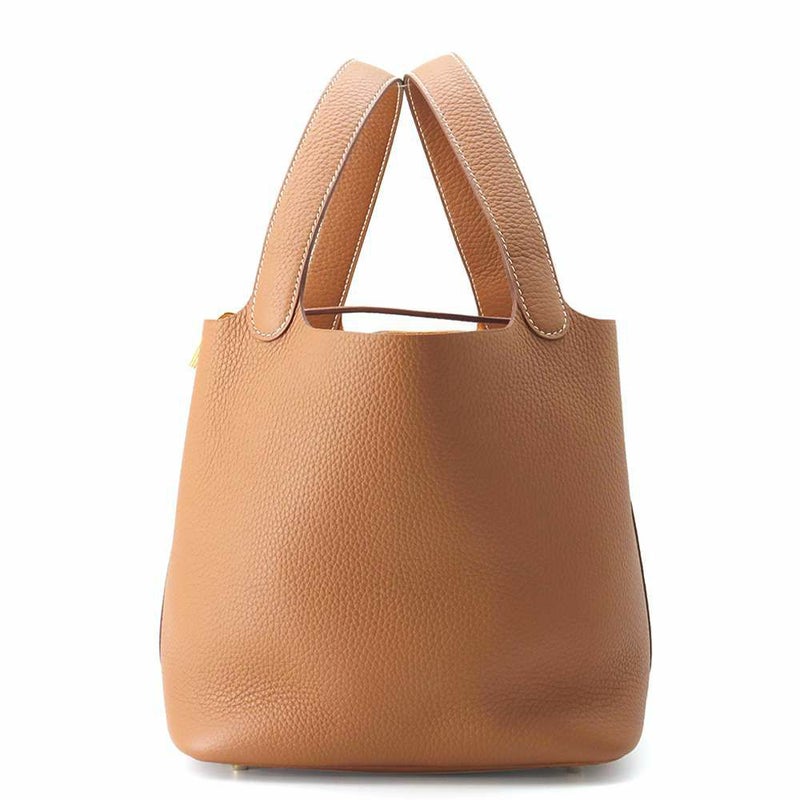 エルメス ハンドバッグ ピコタンロックMM ゴールド/ゴールド金具 トリヨンクレマンス W刻印