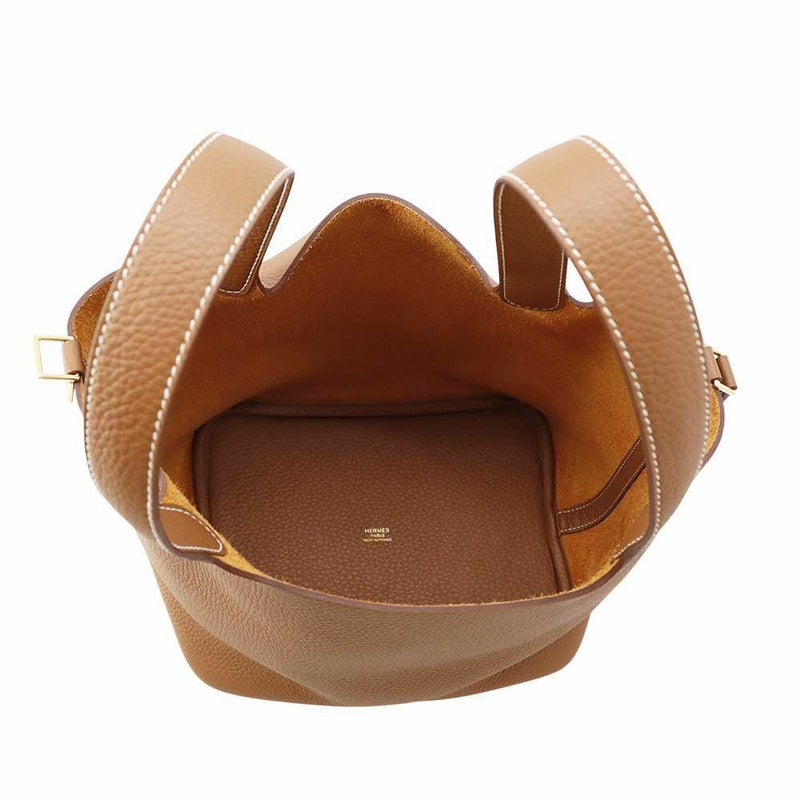 エルメス ハンドバッグ ピコタンロックMM ゴールド/ゴールド金具 トリヨンクレマンス W刻印