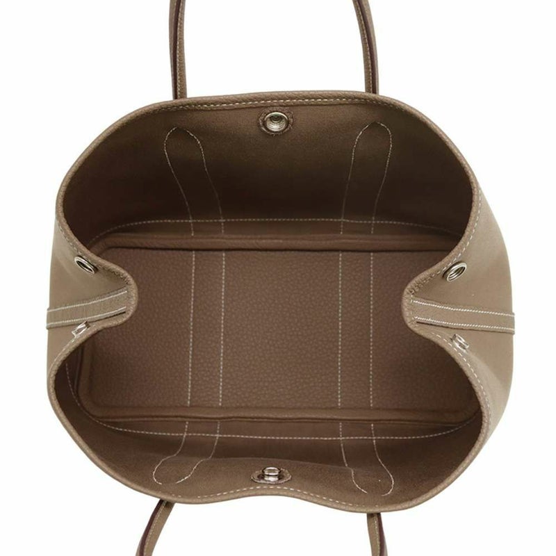 エルメス トートバッグ ガーデンパーティTPM エトゥープ/シルバー金具 トワルオフィシエ / ネゴンダ A刻印