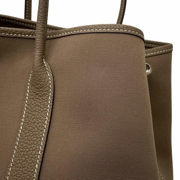 エルメス トートバッグ ガーデンパーティTPM エトゥープ/シルバー金具 トワルオフィシエ / ネゴンダ A刻印