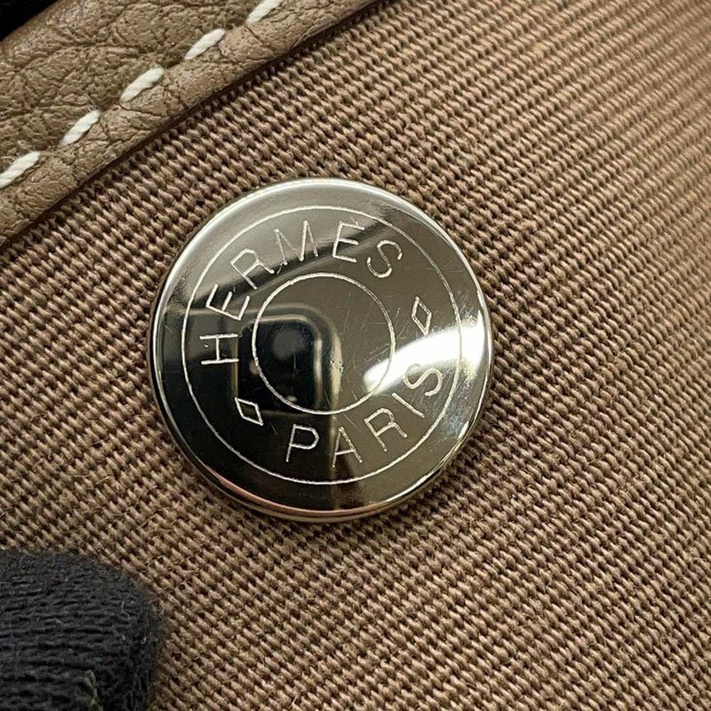 エルメス トートバッグ ガーデンパーティTPM エトゥープ/シルバー金具 トワルオフィシエ / ネゴンダ A刻印