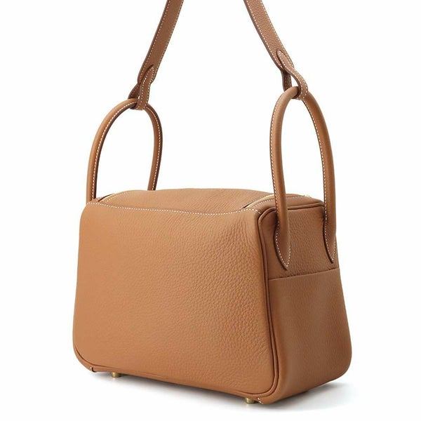 エルメス ハンドバッグ リンディ26 ゴールド/ゴールド金具 トリヨンクレマンス K刻印 2wayショルダー