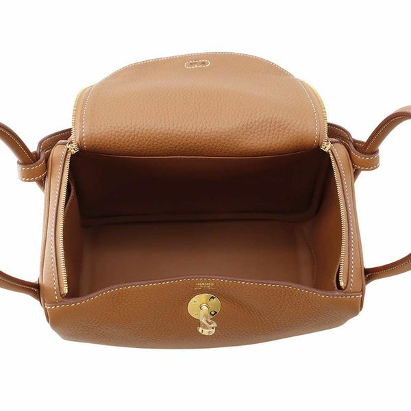 エルメス ハンドバッグ リンディ26 ゴールド/ゴールド金具 トリヨンクレマンス K刻印 2wayショルダー