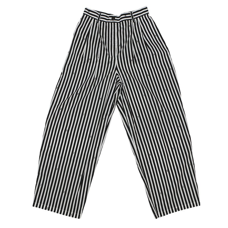 シャネル パンツ ココビーチ ストライプ ラインストーン コットン レディースサイズ36 P76233 CHANEL ボトムス