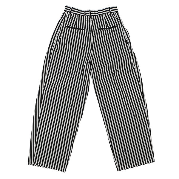 シャネル パンツ ココビーチ ストライプ ラインストーン コットン レディースサイズ36 P76233 CHANEL ボトムス